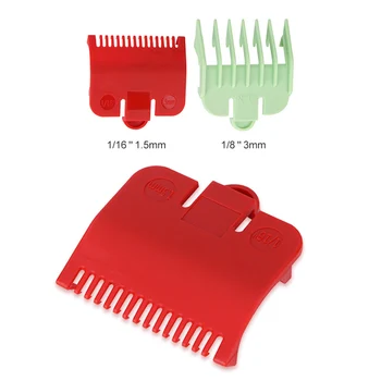 

2pcs Professional Cutting Guide Comb 1.5mm 3mm Set Hairdressing Tool Colorful Limit Comb Set for Electric Hair Trimmer Shaver