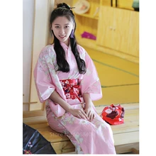 Кимоно Сакура для девочек, традиционная юката, японский костюм, хлопок, винтажный стиль, Haori Obi, женское платье, кардиган, домашний халат для отдыха