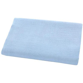 

100x150cm Blue Double layer Pure cotton white gauze cloth Baby saliva towel diaper cotton fabric 7.69