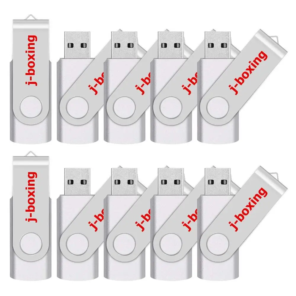 J-бокс, 10 шт., USB флеш-накопитель, металлические флешки, 64 Мб, 128 Мб, маленькая емкость, флешка, 256 Мб, 512 МБ, USB 2,0, карта памяти, серебро