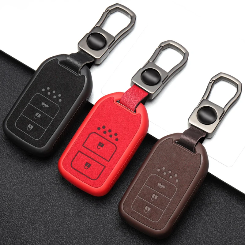 

Tpu Suede Flip Fur Car Key Case Cover For Honda Ten Generation Civic Accord XRV Fit Ling Pai Binzhi CRV Crown Road Enjoys The Do