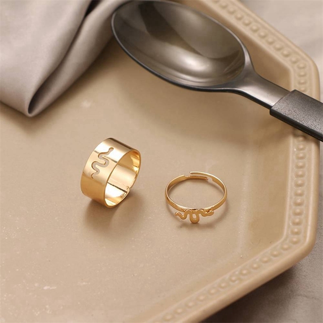 Silver Color Dinosaur Rings For Women Men Lover Couple Rings Set Friendship Engagement Wedding Open Rings 2021 Jewelry