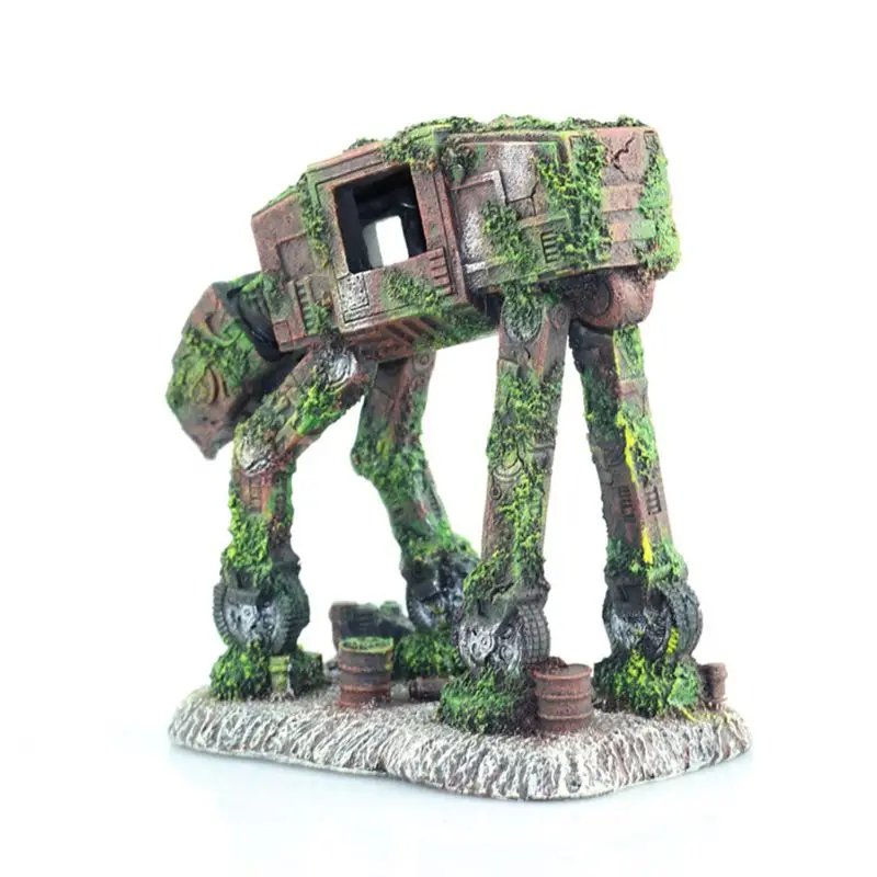 2020 New Autobot Robot Dog Shape Aquarium Landscape Decorations Simulation Fish Tank Pet Decorations Aliexpress