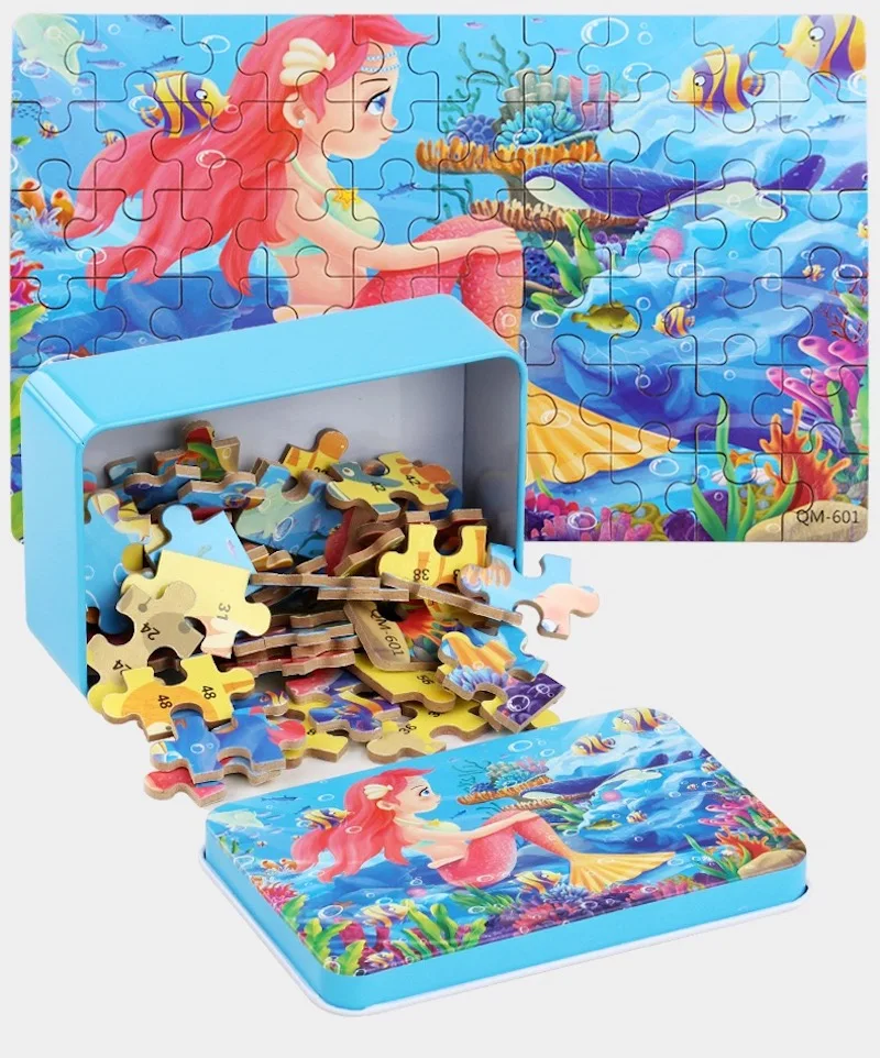 

Kids Jigsaw Puzzle Set 60 Pieces Baby Toys Dinosaur Fairy Tale Sleeping Beauty Educational Toys for Children Gift
