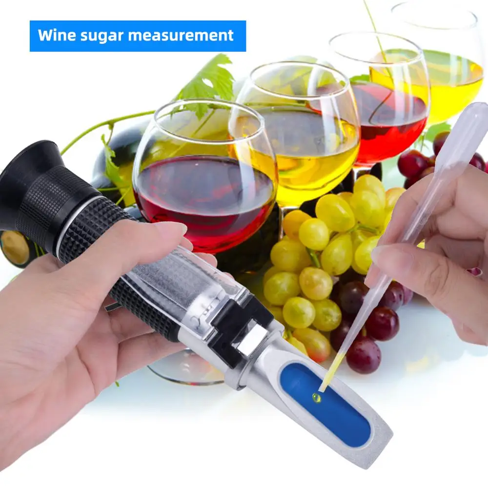 Új Maroktelefon 3 ben 1 kezét Igaznak bizonyul Vitus & Alkoholok bora refractometer (brix, baume majd W25V/V scales)