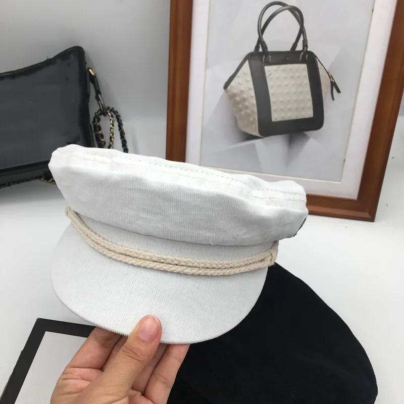 Новая Белая кепка M для студентов синего цвета газетчика британская модная с