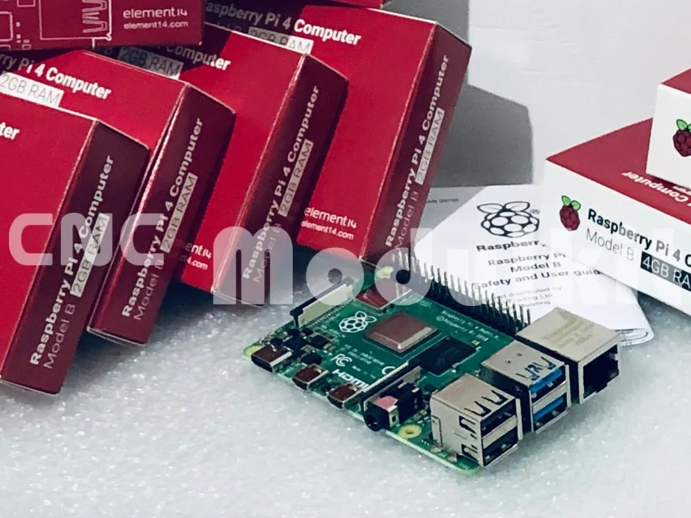 Raspberry Pi 4B Broadcom 4G 1,4 ГГц 512 Мб основная плата Linux демонстрационное Программирование WiFi и Bluetooth CNC модульный комплект