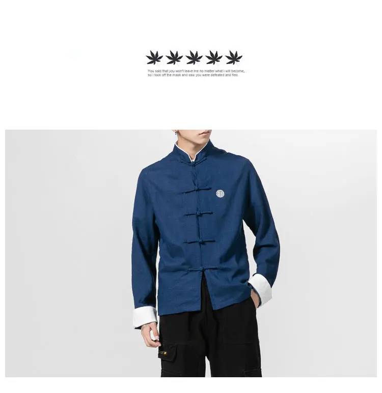 Sinicism Store Autumn Men Button Cotton Linen Oversize Shirts Mens Chinese Vintage Tops Clothing Male Autumn Casual Shirt