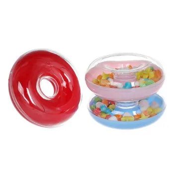 

22pcs Clear Plastic Donut Shaped Candy Box Transparent Doughnut Chocolates Boxes Wedding Favor Baby Shower Birthday Gifts Packag