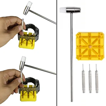 

5pcs Hammer Punch Pin Watch Strap Holder Watchband Link Removal Repair Tool