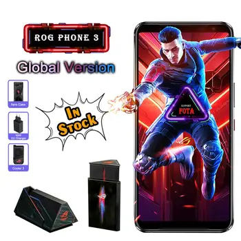 Перейти на Алиэкспресс и купить Глобальная версия ASUS ROG Phone 3 ZS661KS 5G Смартфон Snapdragon 865/865Plus 6000 мАч NFC Android Q 144 Гц игровой телефон ROG3