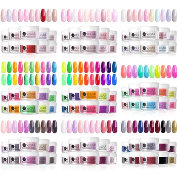 

UR SUGAR 10pcs Dipping Nail Powder Set For Nail Art Natural Dry Chrome Pigment No Need Lamp Cured Nail Art Glitter Shiny Powder