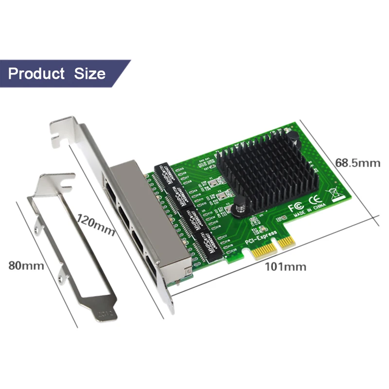 Сетевые карты Lan Карта Ethernet сетевой адаптер Ethernet Lan адаптер Сетевая карта 4 порта Rj45 Pci Express бесплатный интернет 4,9