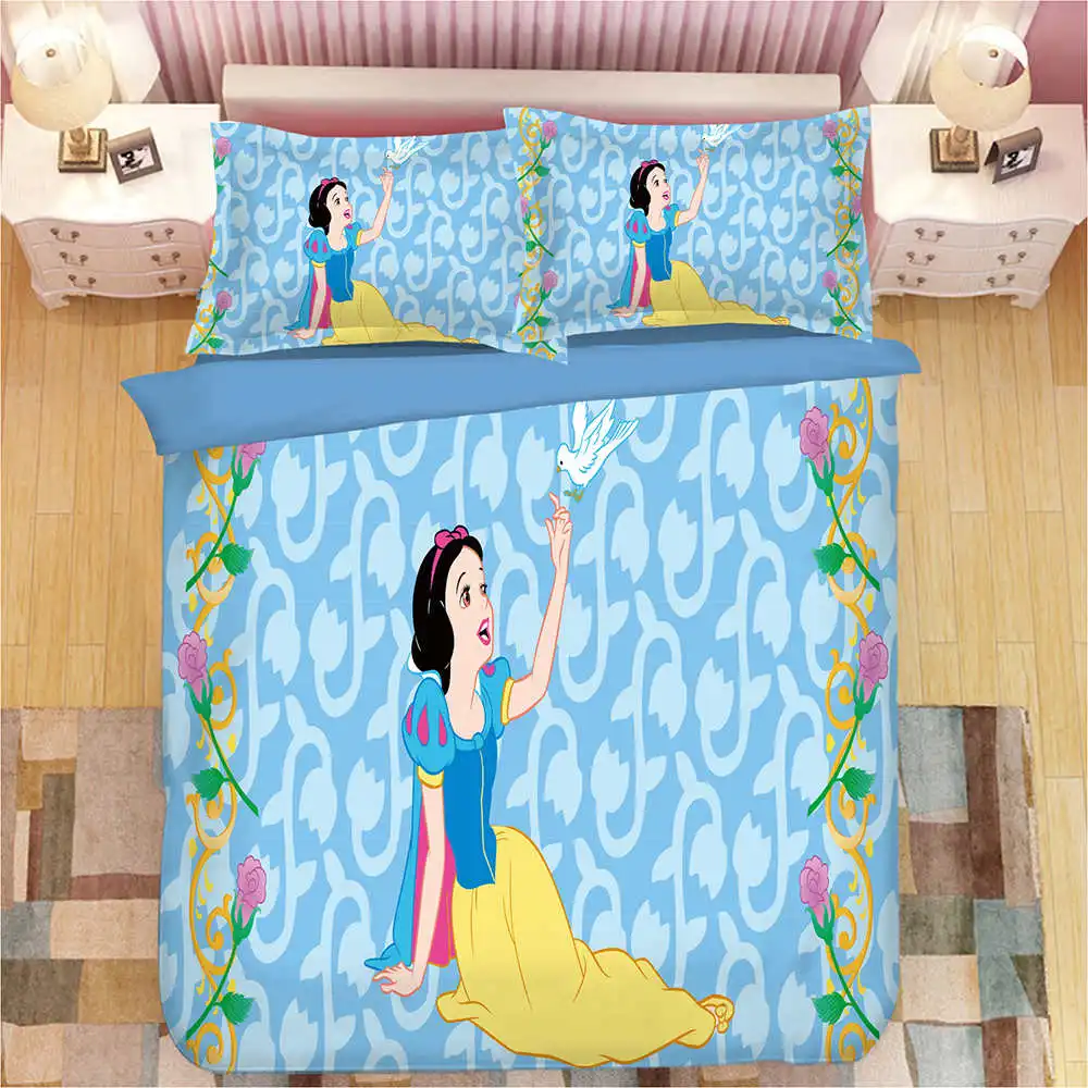 Princess bedding 5 3D комплект постельного белья размера Queen Pocahontas постельное белье для принцессы один размер постельное белье двуспальное стеганые пододеяльники для девочек, спальни, детские покрывала - Цвет: Princess bedding 5