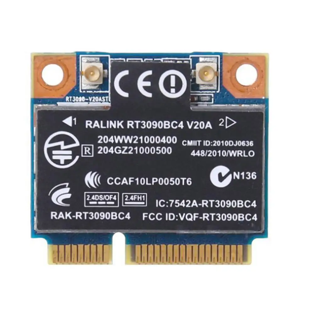 

Ralink RT3090BC4 Half Mini PCI-e Wireless WLAN Bluetooth4.0 Wirsless Card SPS 602992-001 for HP CQ42 CQ62 4320S 4420S 4720S