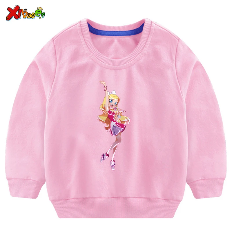 

Baby Girls Sweatshirts Lolirock Clothes Funny Cartoon Cute Kids Hoodies White Toddler Girl Hoodie Princess Baby Clothe Girl Pink