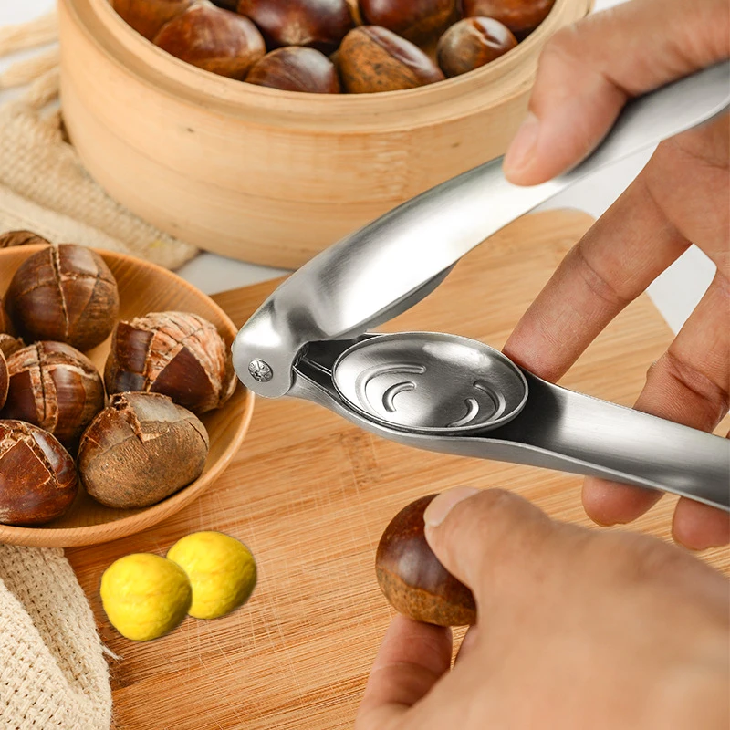 

VKTECH Stainless Steel 2 in 1 Quick Chestnut Clip Walnut Pliers Metal NutCracker Sheller Nut Opener Kitchen Tools Cutter Gadgets