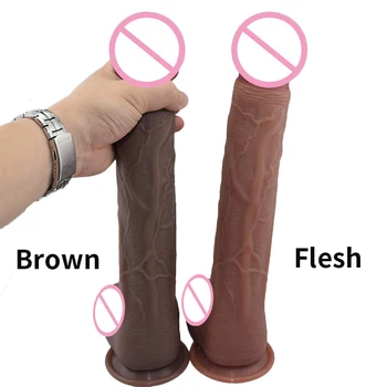 GaGu Super Huge Brown Dildos Strapon Thick Giant Realistic Dildo Anal Butt with Suction Cup Big Soft Penis Sex Toy For Women Gay 2