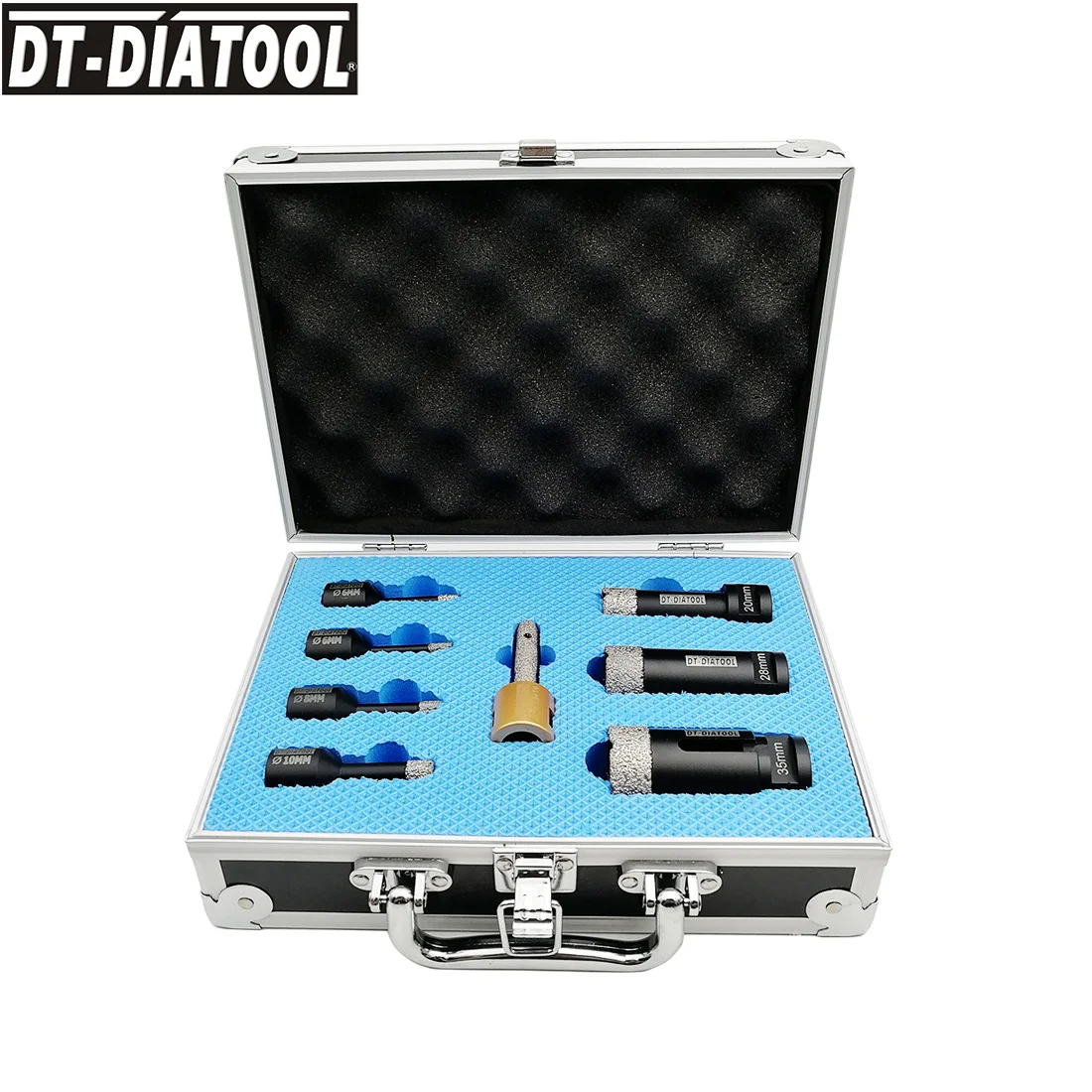 

DT-DIATOOL 1set Boxed Vacuum Brazed Diamond Drill Core Bits M14 thread Drilling Hole Saw Finger Bits for Porcelain Tile