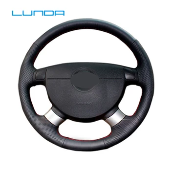 

LUNDA Black car Steering Wheel Cover for Chevrolet Lova Aveo Buick Excelle Daewoo Gentra 2013-2015 Chevrolet Lacetti 2006-2012