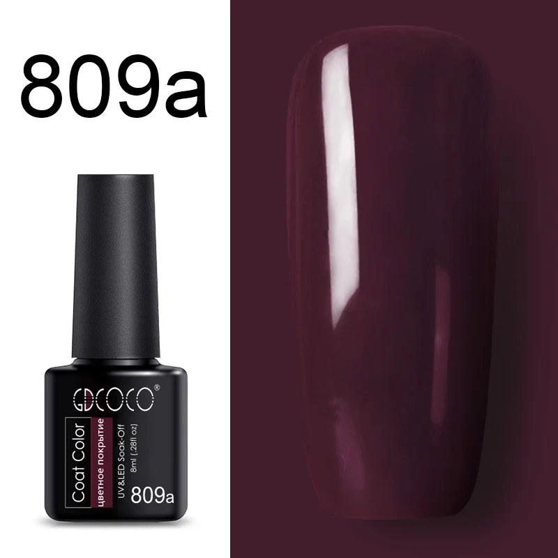 809a GDCOCO впитывающий базовый гель верхнее покрытие Матовый верхний гель лак для ногтей гель лак 8 мл Маникюр длительный цветной гель для ногтей - Цвет: 809a