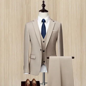 

2020 New Two Piece Men Suits Groomsmen Wedding Suits Casual Mens Suits Pants Sets