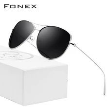 Мужские солнцезащитные очки из чистого титана, ультралегкие, авиационные, солнцезащитные очки для женщин, мужские,, модные, зеркальные, поляризационные, солнцезащитные очки