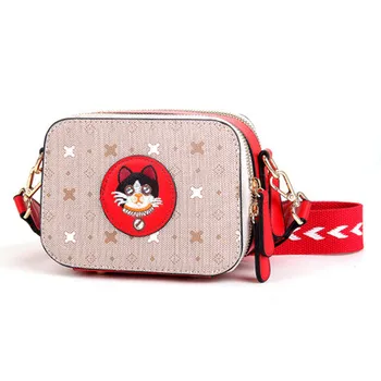 

bags for Women's 2020 new fashion wide shoulder strap mini mobile phone bags cartoon cat crossbody shoulder bag louie vuiton