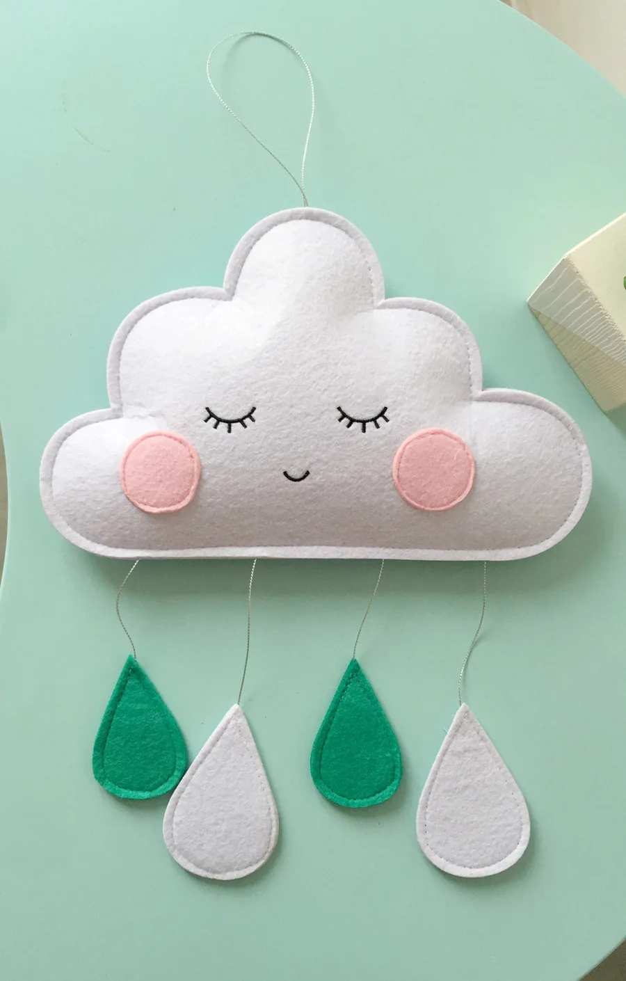 Детские подвесные игрушки для спальни, висящие облака для новорожденных, украшения для детской комнаты, украшение для детской комнаты, капли воды