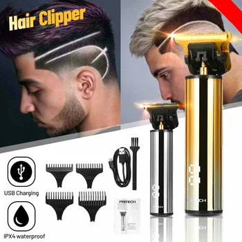 

Hair Trimmer for Men USB Rechargeable LED Display Precise Hair Clipper Beard Trimmer Razor Professional Hair Cutter Machine