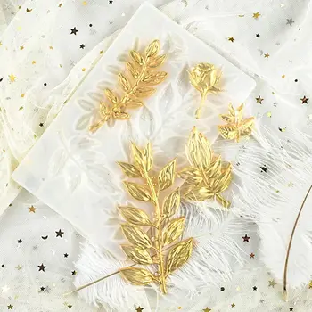 

Rose Flower Leaves Pendant Epoxy Resin Silicone Mold Jewelry Making Craft Tools