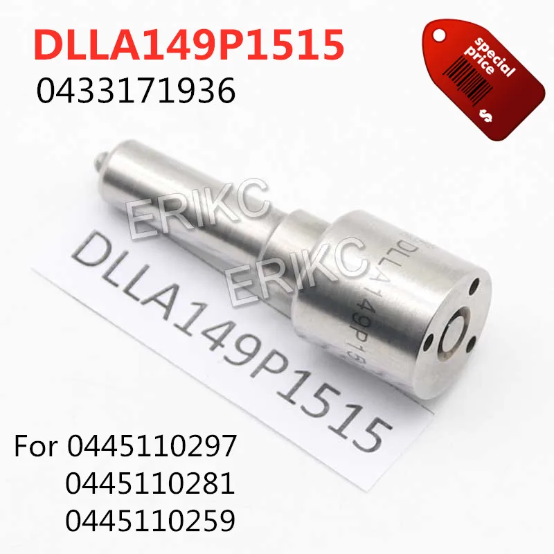 Erikc Nozzle (0433171936) Ugello Iniettori Motore Diesel Dlla 149 P 1515 Dlla 149 P 1515 Per 0445110297 0445110281 0445110259