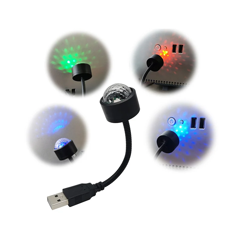 

USB atmosphere star light for USB enabled devices as mobile phone/ power bank/ AC adapter at home car, with voice control