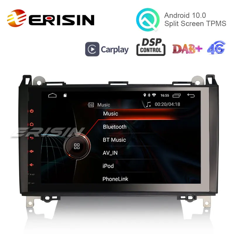 Erisin ES4292B 9 &quotAndroid 10 0 OS GPS 4G TPMS DAB + Apple CarPlay DSP для BENZ A/B-Class B200 Viano Vito | Автомобили и