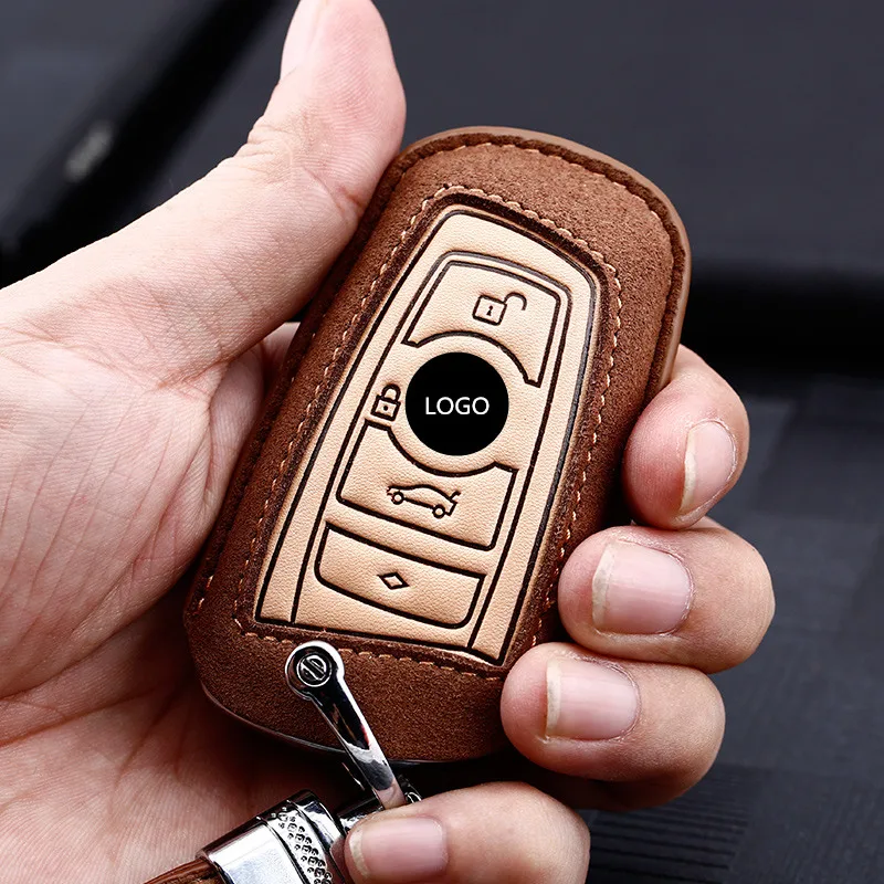Замшевый кожаный чехол для автомобильного ключа BMW X1 X3 X4 X5 X6 E46 E60 E87 E90 F30 F34 F07 F10 F20 G30