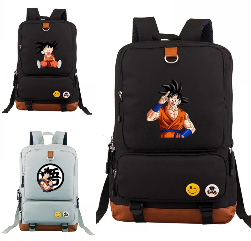 Аниме мультфильм Dragon Ball Сон Гоку ребенок школьный рюкзак студент подростков Bookbag