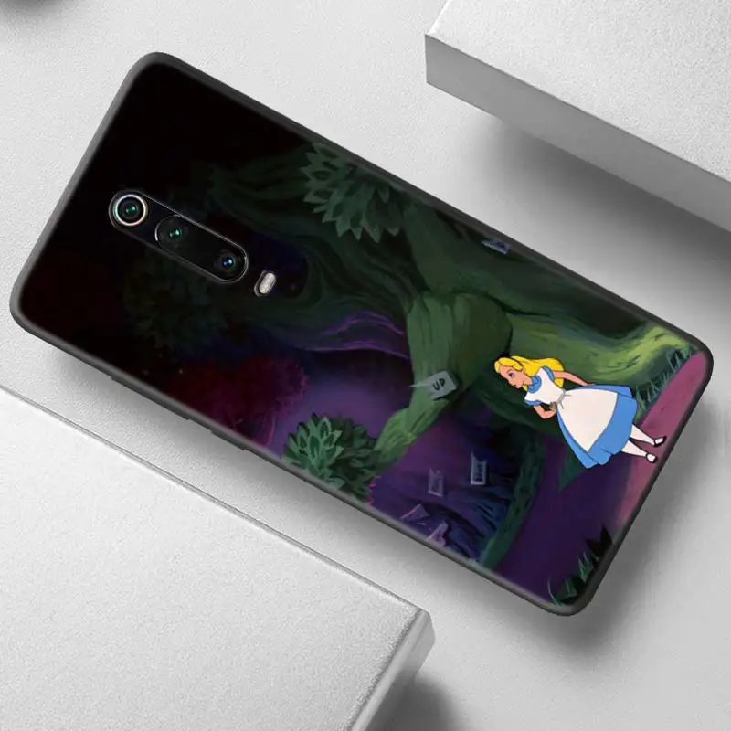 Чехол Алиса в стране чудес для Xiao mi Red mi 8A K20 Note 7 8T 7A 6A 6 mi 9T 10 9 Pro 5G CC9 A3 черный ТПУ чехол для телефона - Цвет: B07