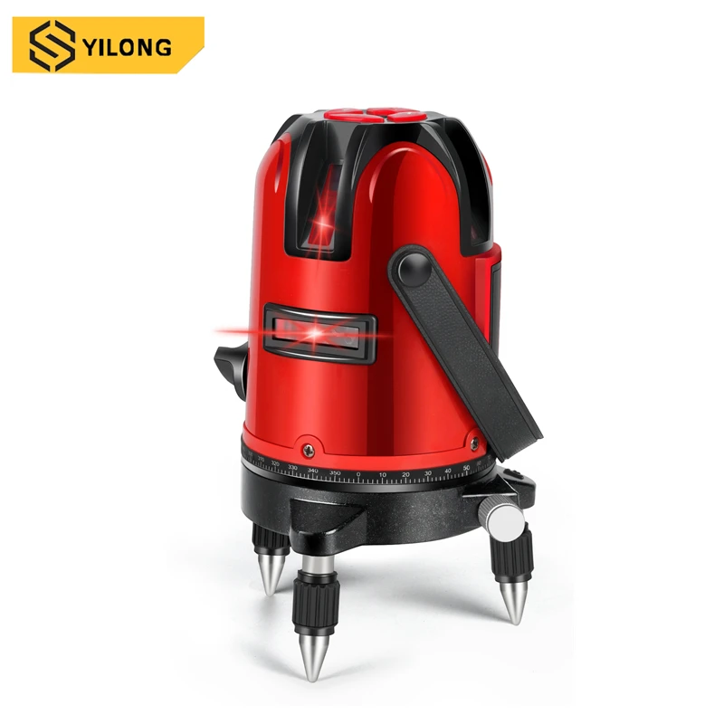 

5 Line 6 Points red Laser Level 360 Degree Adjustment Higher Visibility Self-leveling Horizontal&Vertical Cross Super Powerful