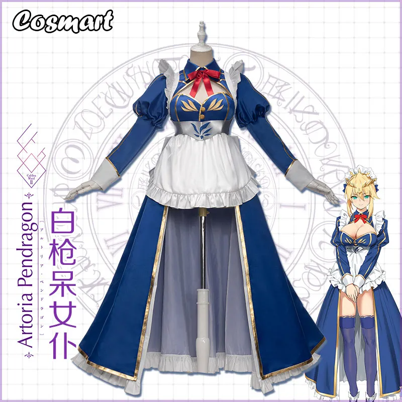 Fate/Grand Order FGO Arutoria саблей альтер платье горничной лолиты Косплей Костюм с рогом