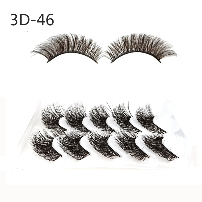 5 шт накладные ресницы 3D Имитация волос удлиняет натуральные толстые маленькие пушистые ресницы
