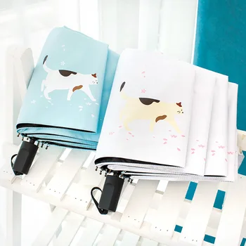 

Cat Umbrella women's rain or shine dual use UV-protection parasol sun-protection vinyl parasol students Korean-style goddess