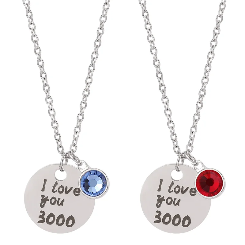 Ожерелье с кулоном Я тебя люблю из нержавеющей стали 2 вида цветов | Украшения и