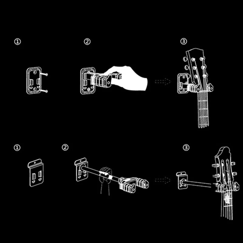 Стойка для инструментов, настенная вешалка, держатель-крючок, подставка для бас-гитары Ukelele, скрипки, шейные стойки