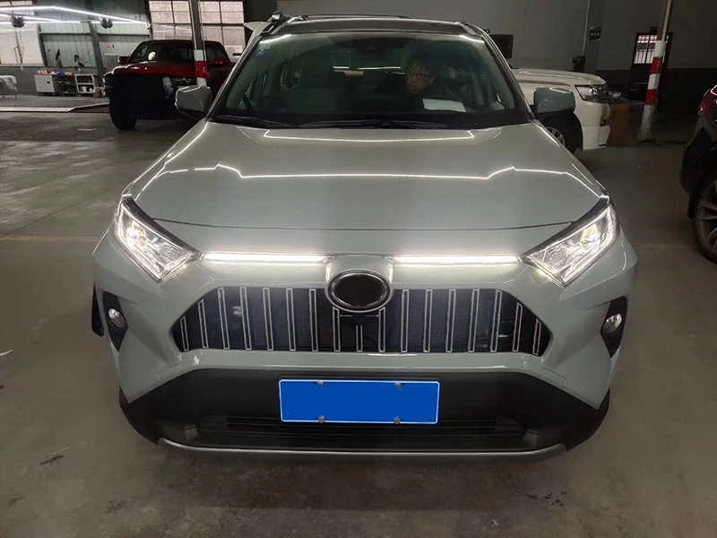 Светодиодные дневные хосветильник для Toyota RAV4 2019 2020 желто белые 12 В автомобильная