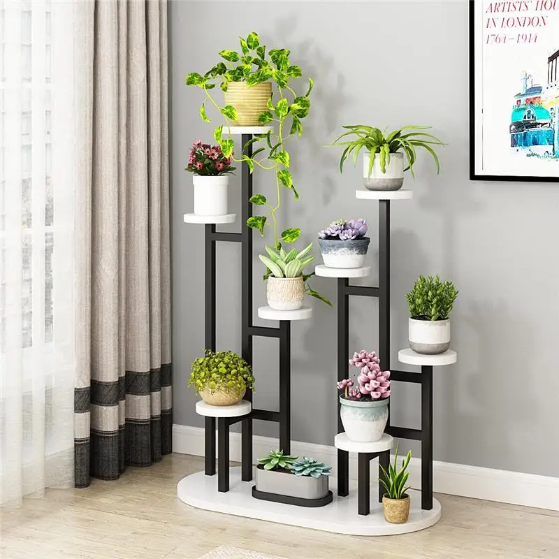 Для Estanteria Jardin Mueble Para Plantas горшок плантенстандарт лестница балкон открытый цветок стенд Stojak Na Kwiaty полка для растений - Цвет: Version J