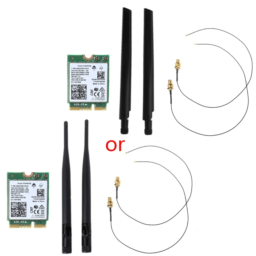 Для Intel 9560 AC 9560NGW 1,73 Гбит/с беспроводная Wifi 802.11ac Wlan карта с антенной