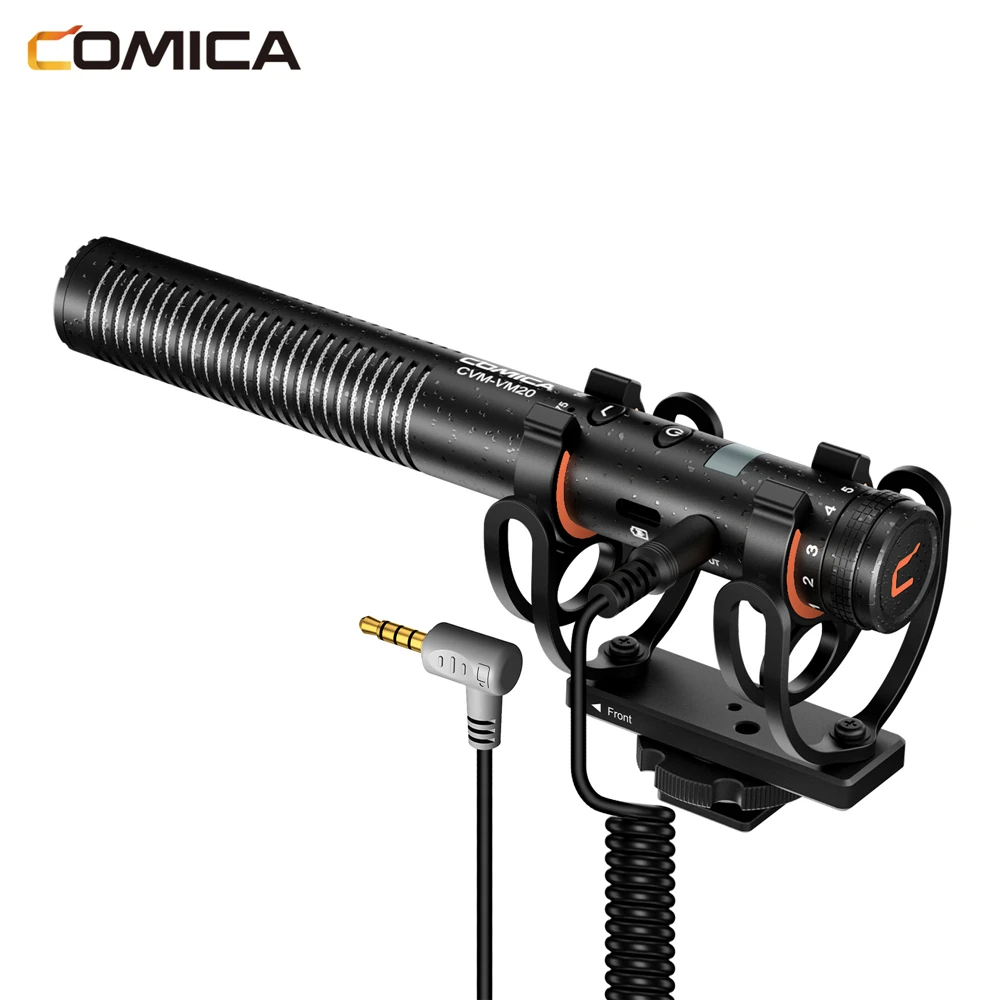 Comica CVM-VM20 OLED мульти-функциональный суперкардиоидный конденсаторный микрофон для