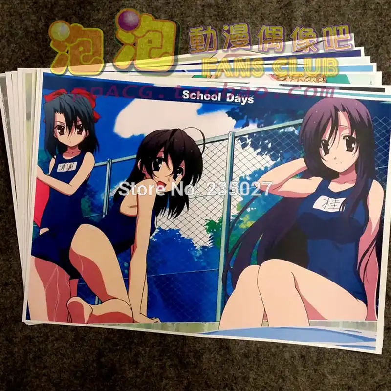 8ピース セットアニメ学生時代ポスター西園寺世界桂kotonoha刹那壁の写真a3フィルムポスターギフト Stickers Aliexpress