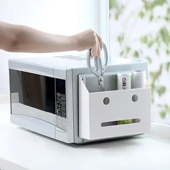 

Simple robot storage box tissue finishing rack Kitchen wall-mounted shelf bathroom cling film frame YHJ021702