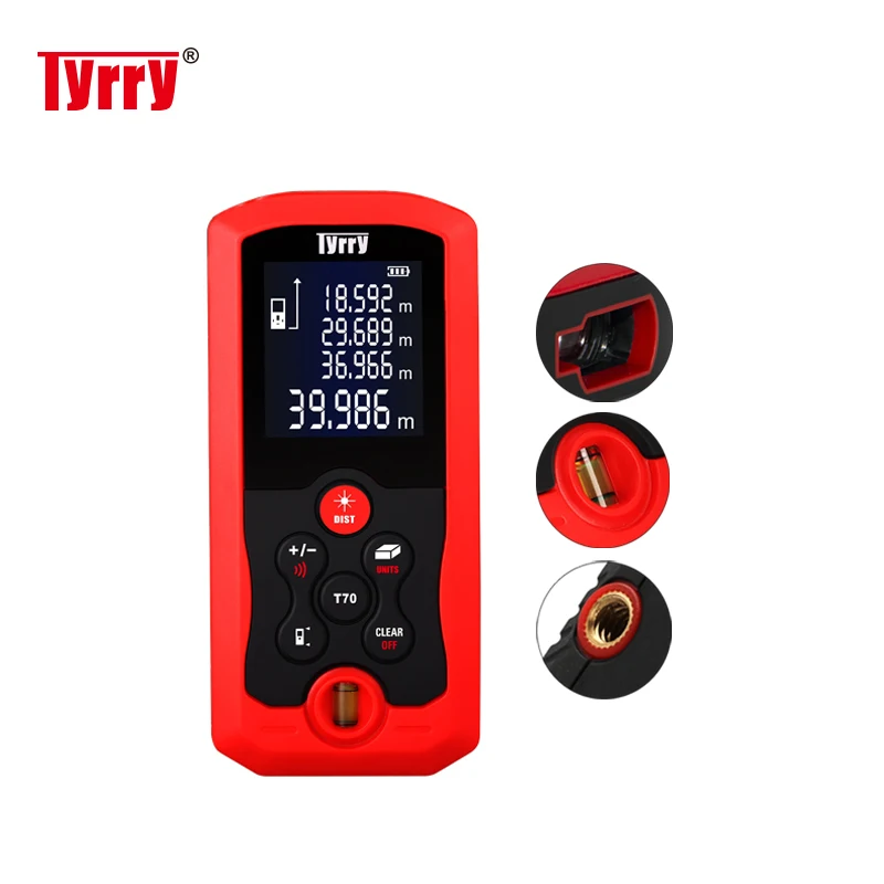 

2019 New TYRRY Laser Rangefinders 40M 70M 100M Digital Laser Range finder Distance Measurer Ruler Roulette Laser Distance Meter